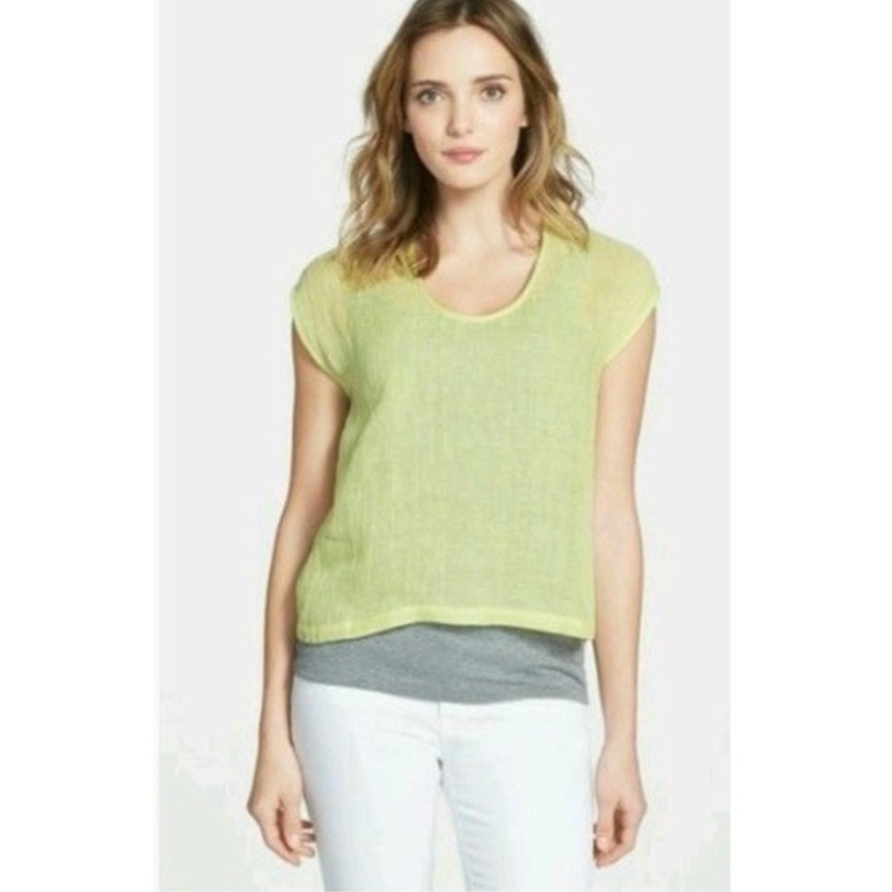 Eileen Fischer Organic Linen Top